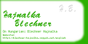 hajnalka blechner business card